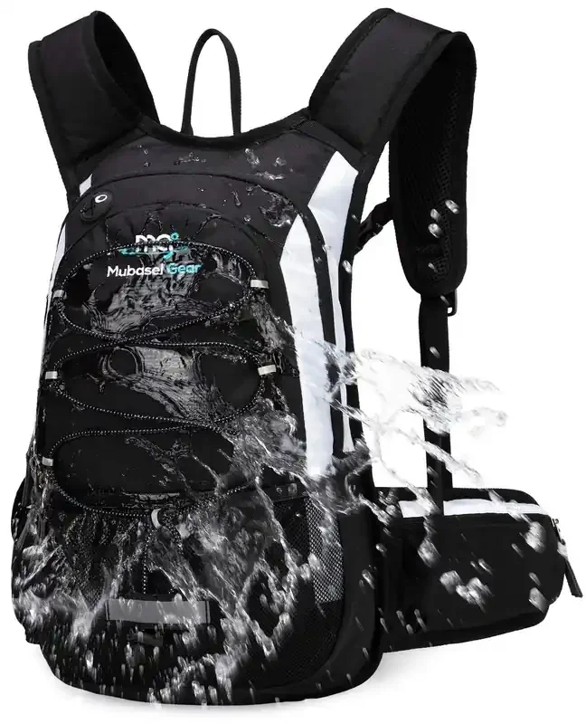 Insulated Hydration Backpack Pack With 2L Bpa Free Bladder – Keeps Liquid Cool Up To 4 Hours – For Running, Hiking, Cycling, Camping (Blackwhite)