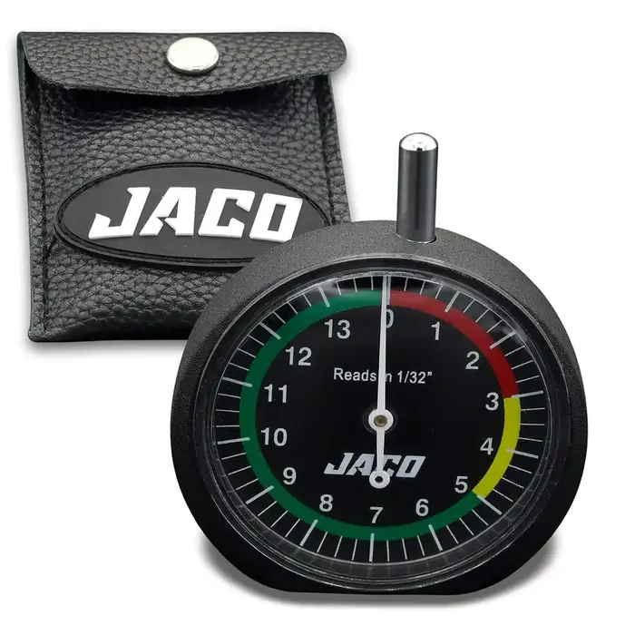 Jaco Treadpro Tire Tread Depth Gauge, Dial Type (Reads In 1/32‘)