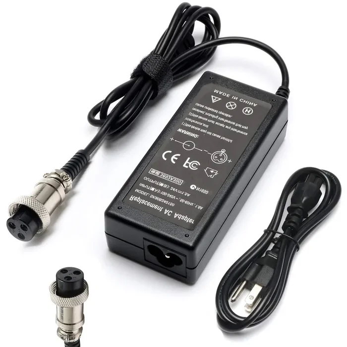 Janboo 24V Scooter Battery Charger for Razor E100 E125 E150 E200 E300 – Black, Compatible with Multiple Models, Replacement Part W13112099014