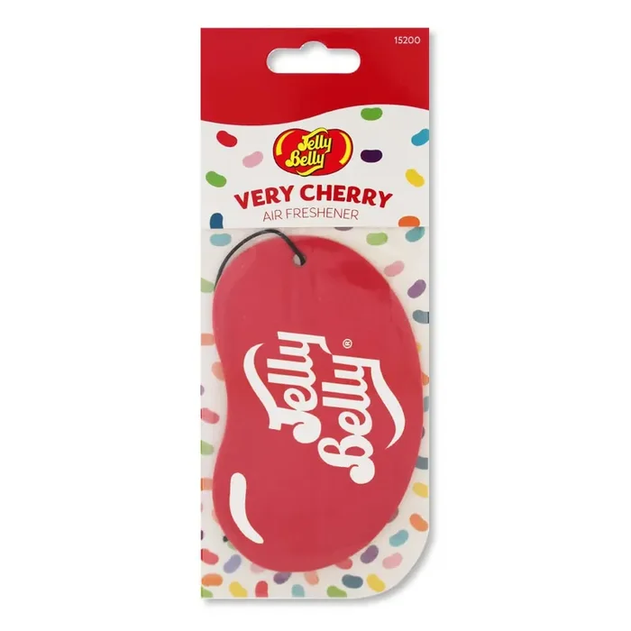 Jelly Belly Car Air Freshener – Very Cherry 2D Hanging Air Freshener. Car Scent Lasts Up To 30 Days, Air Freshener Car, Home Or Office. Genuine Jelly Belly Car Air Fresheners For Women, Men And Kids