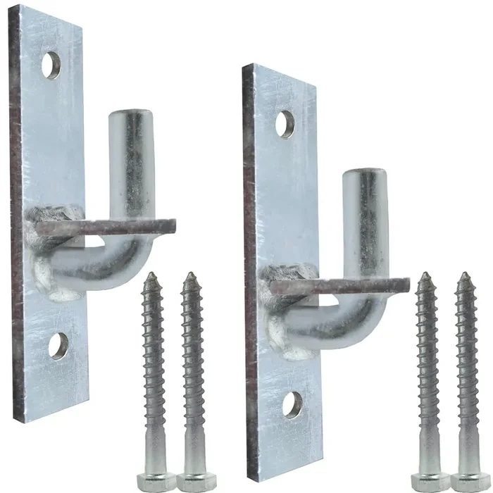 Jikacok Wall Mount Gate Hinge, Sturdy Fence Gate Hinges Fence Post Chain Link Gate Hinge. 2 Pack Sturdy Wall Mount Gate Hinges With 5/8 Hinge Pin