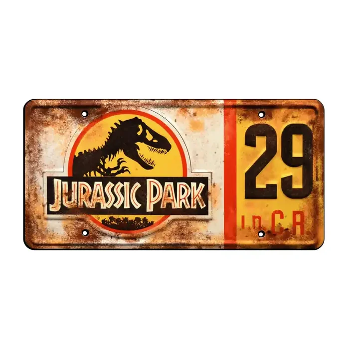 Jurassic Trilogy 29 Metal Stamped License Plate
