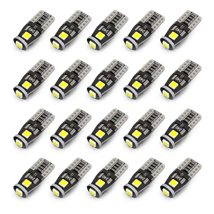 Kafeek 20X T10 Wedge 194 168 2825 W5W Led Bulbs, Super Bright 3-3030 Chipset, Can-Bus Error Free, Interior Lights, License Plate Dome Map Door Courtesy Park Lights,Xenon White