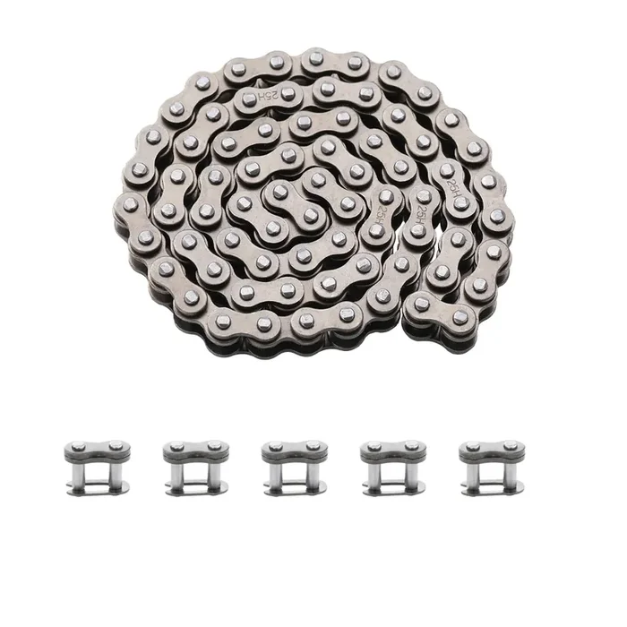 Kamier 25 Roller Chain 56 Links With 5Pcs Master Links Heavy Duty For Razor Crazy Cart Shift Xl Dlx Ground Force Drifter Kids Electric Go Cart Kart 25H Drive Chain Parts