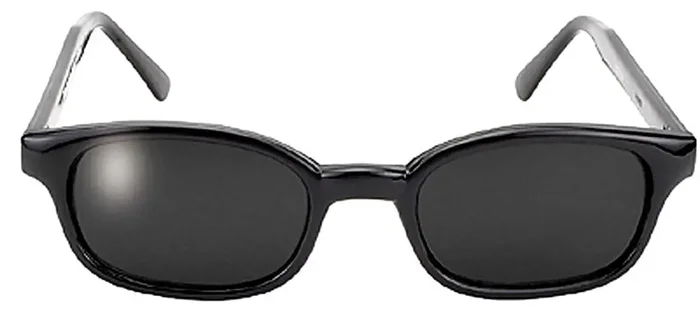 KD‘s Pacific Coast Biker Sunglasses – Black Frame/Dark Grey Lens, Adult Size, Stylish UV Protection for Motorcycling and Outdoor Activities