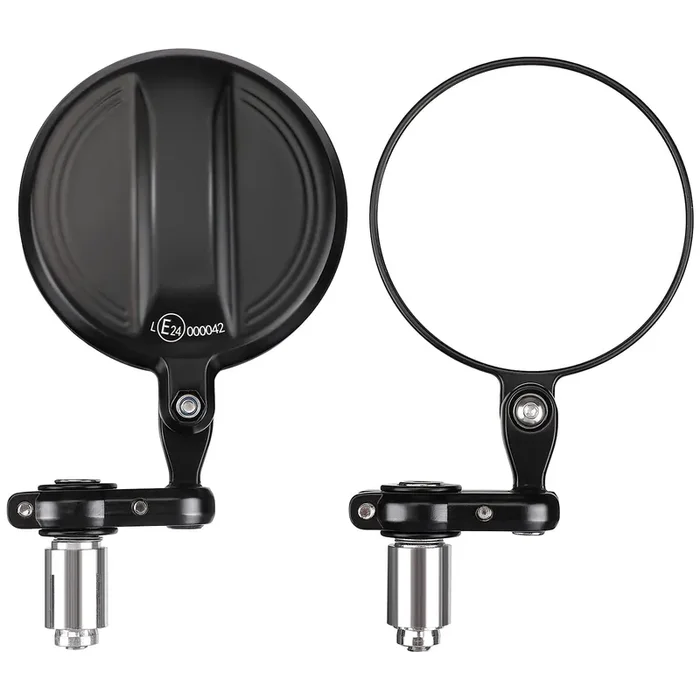 Kemimoto Universal Motorcycle Mirror, 360° Rotatable Motorcycle Handlebar Bar End Mirrors, Handlebar Rear View Side Mirror, Compatible With 13-21 Mm Handlebar Inner Diameter