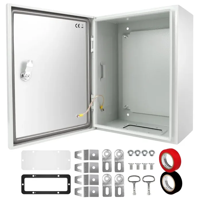 Kinchoix Outdoor Electrical Box 20 X 16 X 8‘‘ Nema 4X Enclosure Weatherproof Electrical Junction Box Waterproof Electrical Enclosure Lockable Junction Box