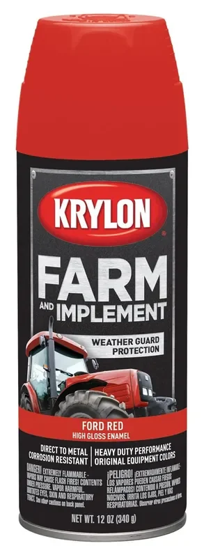 Krylon Farm & Implement Paint Aerosol Ford Red