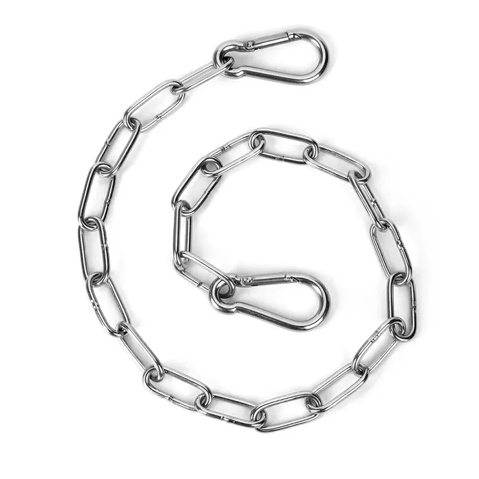 Lasuroa Gate Chain Lock, 20 Inch Stainless Steel Gate Link Chain Lock With Both-Ended Carabiners Chain Link Gate Latches For Outdoor Fences, Pet Cages, Dog Horse Goat Cow Corral Supplies
