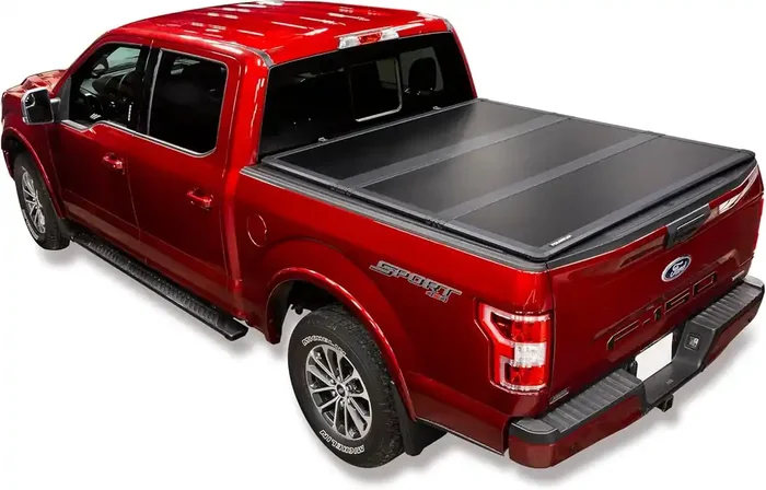 Leer Folditup Fits 2014-2018 Gm Chevy Silverado/Gmc Sierra 1500 With 6.6 Ft Bed Hard, Quad-Folding, Low Profile Tonneau Cover