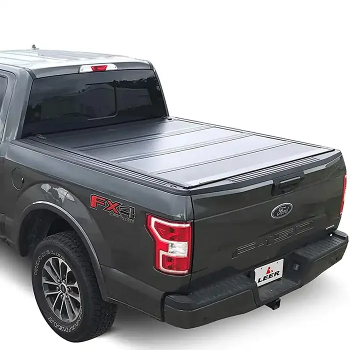 Leer Hf650M Quad-Folding Truck Bed Tonneau Cover, Fits Dodge Ram 1500, 2500, 2500Hd, And Ram Classic, Without 60/40 Tailgate, Years 2009-2018 And 2019, 5‘7 Truck Bed, Black