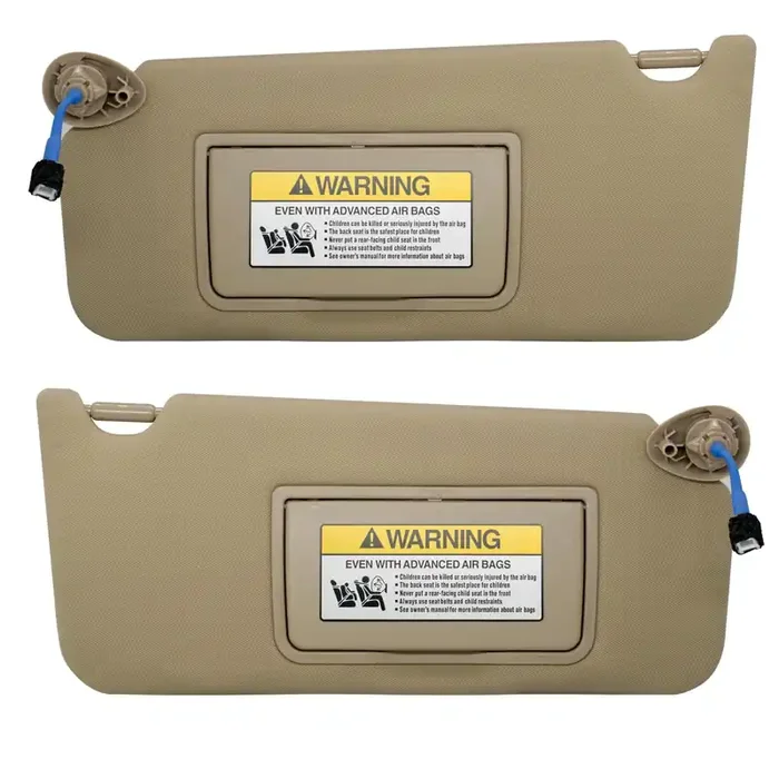 Left Driver & Right Passenger Side Sun Visor Compatible With Honda Accord 2008 2009 2010 2011 2012 2013 2014 2015 2016 2017 With Light Oem 83230Ta0A91Zb (Beige)