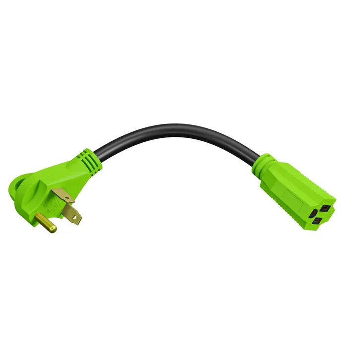 Leisure Cords 30 Amp Male To 15 Amp Female Dogbone Adapter Rv Electrical Converter Cord Cable (30A Male – 15A Female)