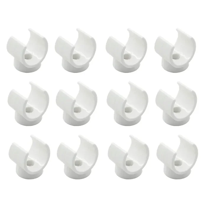 Litoexpe 1 PEX Pipe Clamps – 12pcs White Plastic U-Hook Pipe Holders for PEX Water Pipe Support