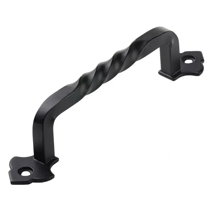 Lizavo Tp-128Blk 6‘ Rustic Black Cabinet Hardware Twist Handle Pull- 128Mm Hole Centers – 25 Pack