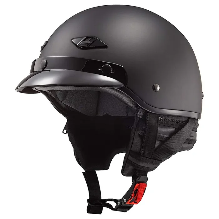 Ls2 Helmets Bagger Motorcycle Half Helmet (Matte Black – Large)
