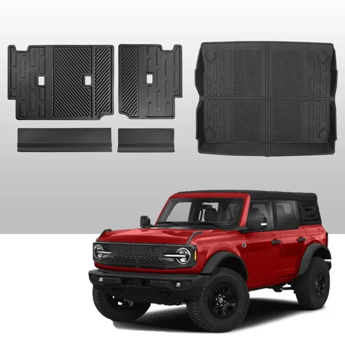 Mabett All-Weather Seat Back Cover & Cargo Liner for 2021-2024 Ford Bronco 4-Door – Durable Trunk Mat & Backrest Protector