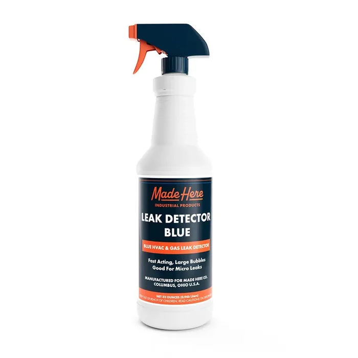 Made Here Co. Leak Detector Blue – Fast-Acting Leak Detection For High & Low-Temperature Applications In Gas & Co2 Systems (32 Oz)