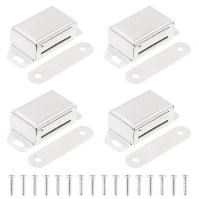 Magnetic Door Catch – 4 Pcs Pull Strong Magnet Cabinet Door Magnets Catch For Kitchen Cupboard Cabinet Wardrobe Shutter Closet Furniture Door Drawer Latch