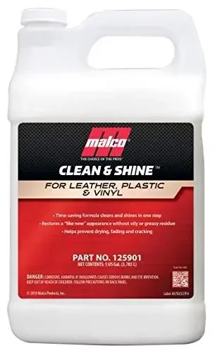 Malco Clean & Shine Interior Car Cleaner And Dressing – Restore Leather, Plastic And Vinyl Surfaces In Your Vehicle/Clean, Condition And Protect In 1 Simple Step / 1 Gallon (125901)