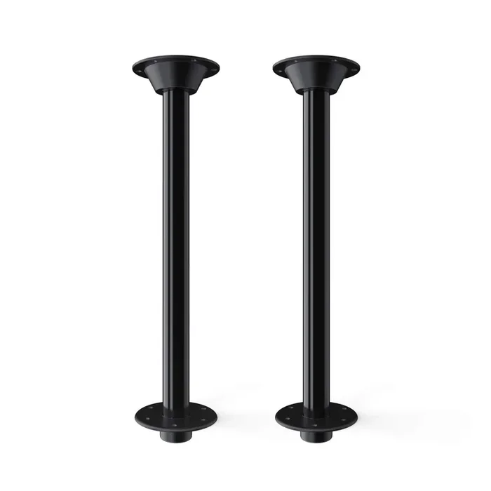 Manufacturers‘ Select Itc Rv Or Boat Table Leg System. 2 Complete Surfit 27″ Leg Sets, Black, Recessed Mount With Aluminum Floor And Table Bases