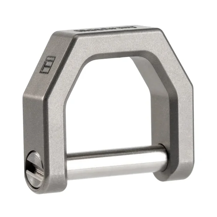 Mecarmy Ch2 Titanium D Shape Key Ring, Utility Keyring With Screw Shackle, Key Ring Car Key Tool For Everyday Carry, Keychain Holder Accessories (Stonewashed Medium)
