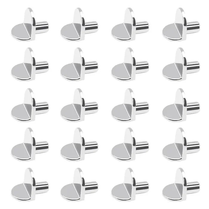 Medsuo 20Pcs 5Mm Shelf Support Pegs L Shape Solid Metal Furniture Shelf Bracket Pegs Pins For Kitchen Cabinet Bookcase Closet Wardrobe Cupboard Wood Glass Shelves Supports – Silver