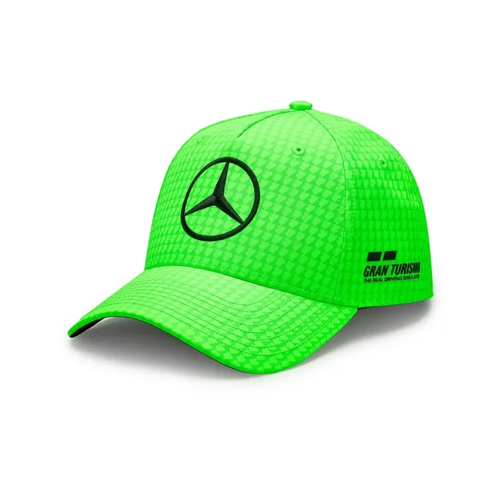 Mercedes Amg Petronas Formula One Team – 2023 Lewis Hamilton Driver Hat – Neon Green – Unisex – Size One Size