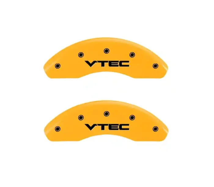 MGP 4 Caliper Covers Engraved Front & Rear Vtech Yellow Finish Black Char 2005 Acura NSX 39008SVTCYL