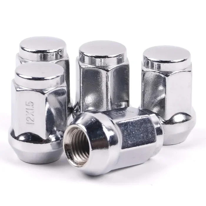 Mikkuppa M12X1.5 Lug Nuts,Tire Valve Stem Caps Black 4 Pcs, Replacement For 2006-2019 Ford Fusion, 2000-2019 Ford Focus, 2001-2019 Ford Escape Aftermarket Wheel – 20Pcs Chrome Closed End Lug Nuts