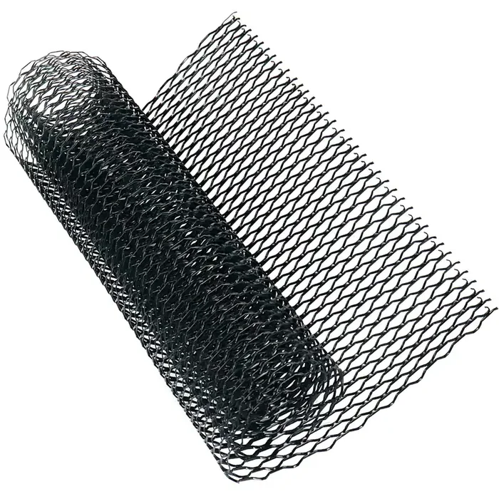 Modengzhe 40 X 13 Inch Car Grill Mesh Sheet, Black Painted Aluminum Alloy Multifunctional Grille Mesh Roll, 8 X 25Mm Seagull-Shape Grids