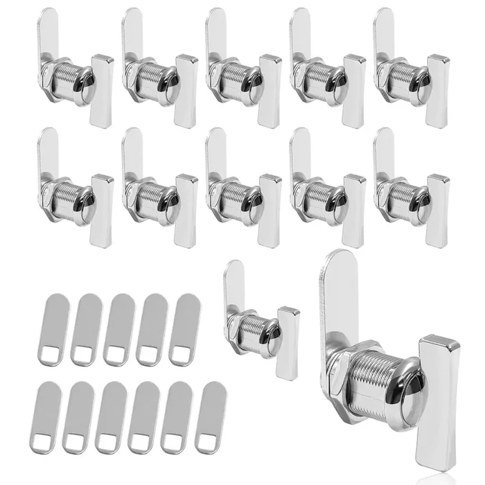 Moicstiy 12 Pcs Cam Lock Thumb Operated Cabinet Lock 7/8‘ Non-Locking Compartment Lock For Camper, Vehicles, Rv Compartment Door
