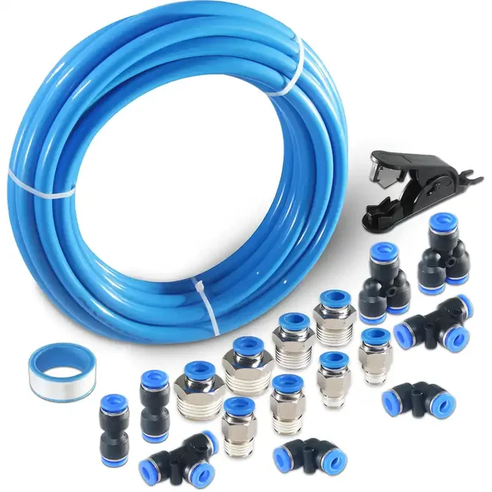Msaeiqun Pneumatic Tubing Blue Polyurethane Pu Air Hose Pipe Tube Kit 8Mm Or 5/16 Od 5Mm Id 10 Meter 32.8Ft For Air Line Or Fluid Transfer (8Mm X 10M)