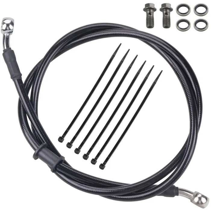 Mwmnun Motorcycle Hydraulic Brake Or Clutch Line Hose For Motorcycle Dirt Bike Atv Moped Scooter,Etc.Banjo Bolt 2Pcs(Length 1.2M/3.93Ft)