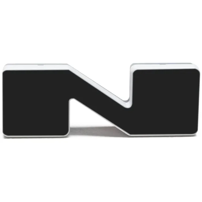 Oracle Lighting 3140-A-001 Single Universal Illuminated Amber Led Letter N With Matte Black Finish Letter Badge – Sleek Design – Customized High-End Appearance