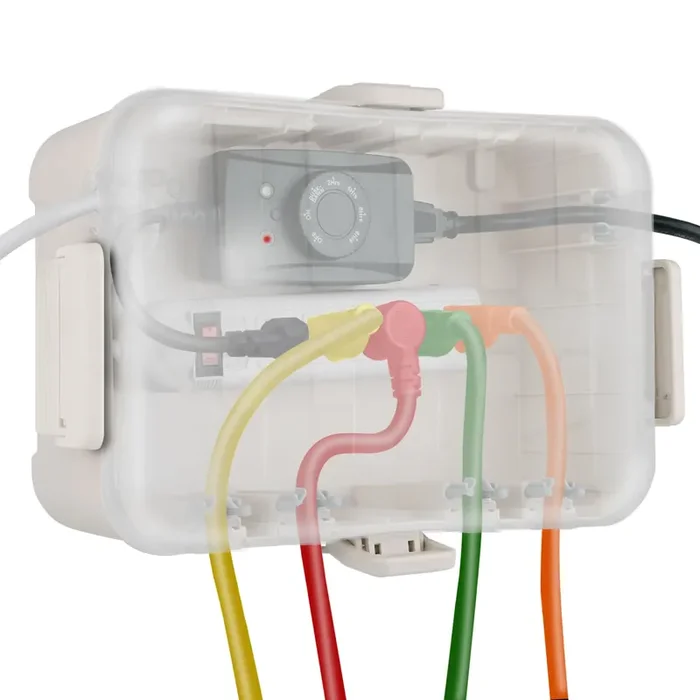 Outdoor Electrical Box With Transparent Lid, Flemoon Ip54 Waterproof Electrical Box Outdoor, Large Weatherproof Extension Cord Cover With Clear Cover For Photocell Light Sensor Timer, Outlet, Almond