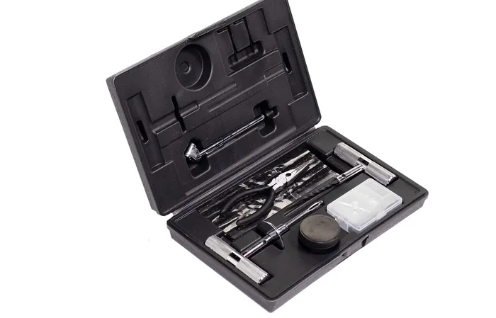 Overland Vehicle Systems Ovs 12030001 Tire Repair Kit – 53 Piece Kit With Black Storage Box