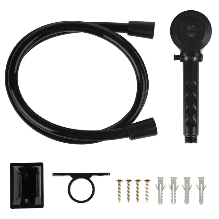 Oymov Rv Shower Head With Hose – Non-Metallic Outdoor Rv Shower Kits Replacement With Pause Function For Rvs, Fifth Wheels, Motor Homes, Travel Trailers, Campers, Boats, Black