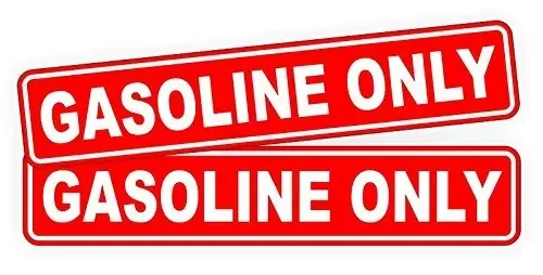 Pair Gasoline Only Decals/Stickers/Labels/Markers Fuel Gas