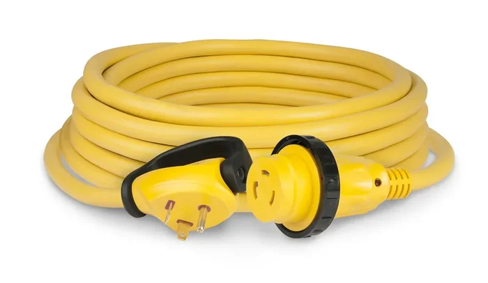 ParkPower by Marinco 30SPP.RV 30 Amp 125V Swivel Handle RV Power Cord, Yellow, 30‘