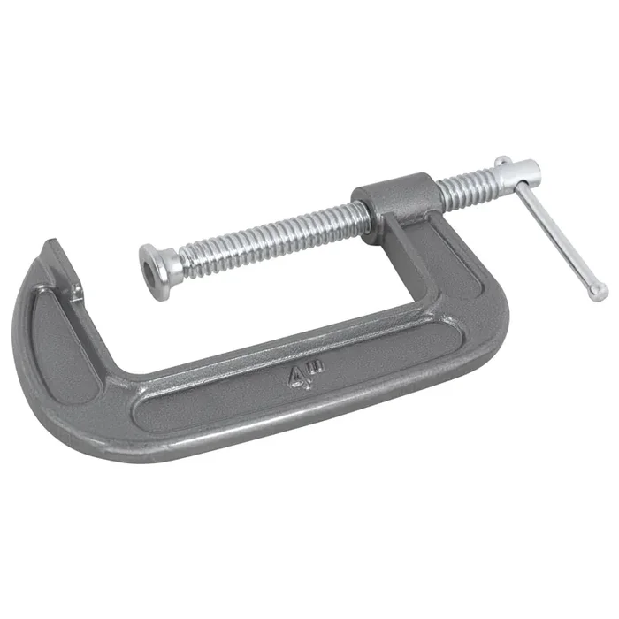 Performance Tool W207C Ductile Iron C-Clamp With Enamel Finish And Swivel Pad Head For Home, Shop, Auto And Office Jobs