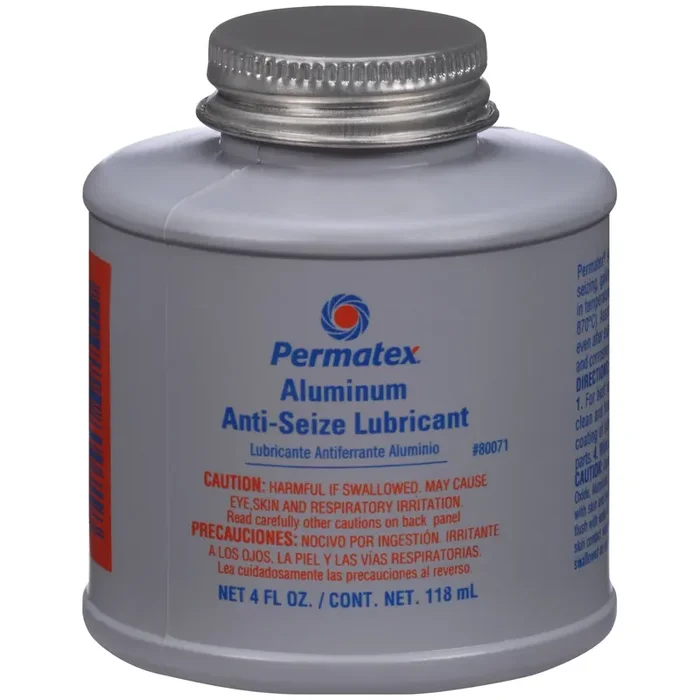 Permatex 80071 Anti-Seize Lubricant With Brush Top Bottle, 4 Oz.
