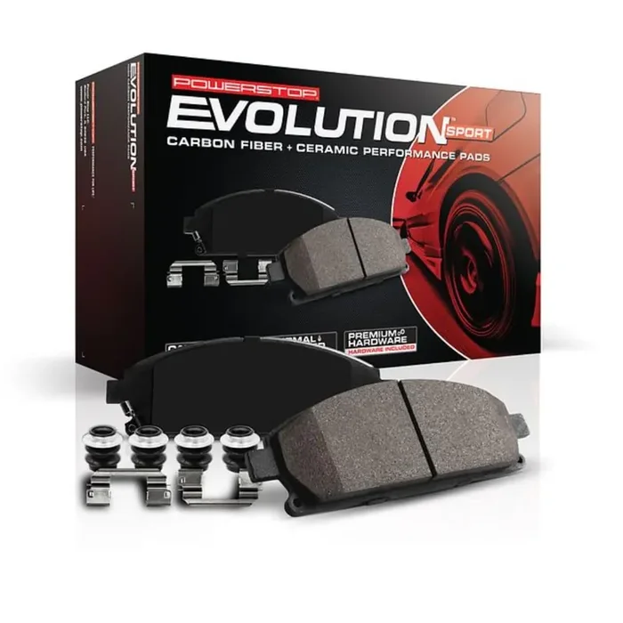 Power Stop Z23-2300 Front Z23 Evolution Sport Carbon Fiber Infused Ceramic Brake Pads With Hardware For Ford Bronco Sport, Ford Escape, Ford Maverick, Lincoln Corsair [Model Specific]