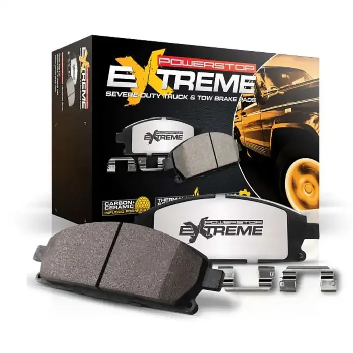 Power Stop Z36-2300 Z36 Truck & Tow Front Carbon Fiber Ceramic Brake Pads With Hardware For Ford Bronco Sport, Ford Escape, Ford Maverick, Lincoln Corsair [Model Specific]