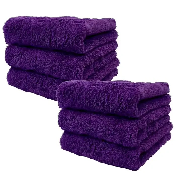 Proje Premium Car Care Purplepro – Microfiber Towel For Cars – Ultra Absorbent – Car Drying, Polishing, Buffing Cloth & Interior Detailing Towel – 500 Gsm 16X16In – Auto Detailing Supplies – Pack Of 6