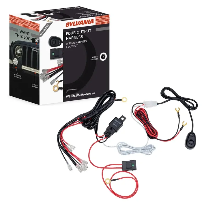 Quad Light Source Pigtail Lightbar Harness