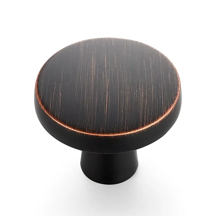Ravinte 5 Pack Drawer Pulls 1-1/4 Inch Kitchen Cabinet Knobs Solid Round Dresser Drawer Knobs Oil-Rubbed Bronze Dresser Knobs Drawer Knobs Simple Cabinet Hardware For Cupboard Drawer Pulls