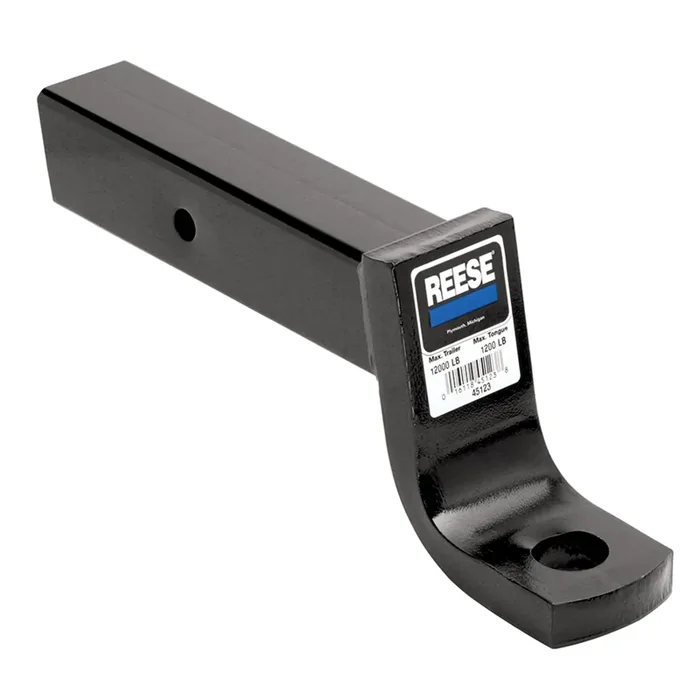 Reese 45123 Trailer Hitch Ball Mount, Fits 2-1/2 Inch Square Receiver, 5 Inch Drop, 3.5 Inch Rise, 13,000 Lbs. Capacity, Black