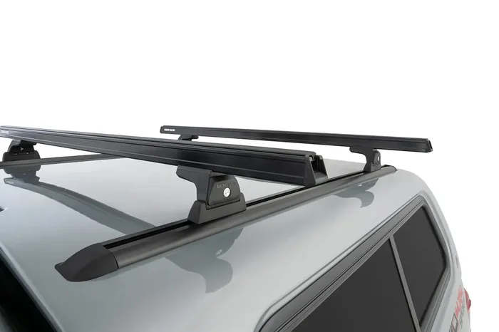 Rhino-Rack Midsize Truck Complete Track. Bar, & Leg Kit For Cap Topper Canopy Or Hard Tonneau, Includes 63 Aluminum Tracks, 59 Hd Bars, 4 Quick Release Legs, Hardware, Complete Kit, Black (Y01-130B)