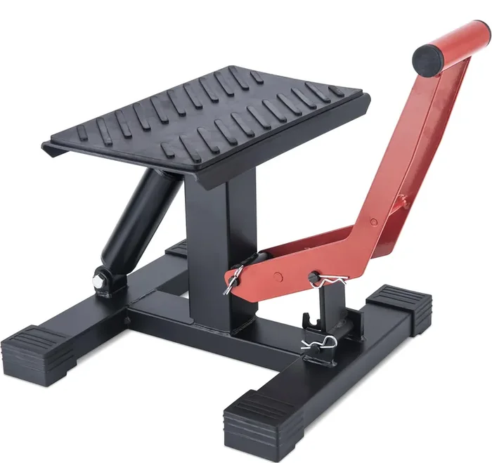 Rsyeku Motorcycle Dirt Bike Stand Jack Lift Hoist Table Height Adjustable Lifting Stand